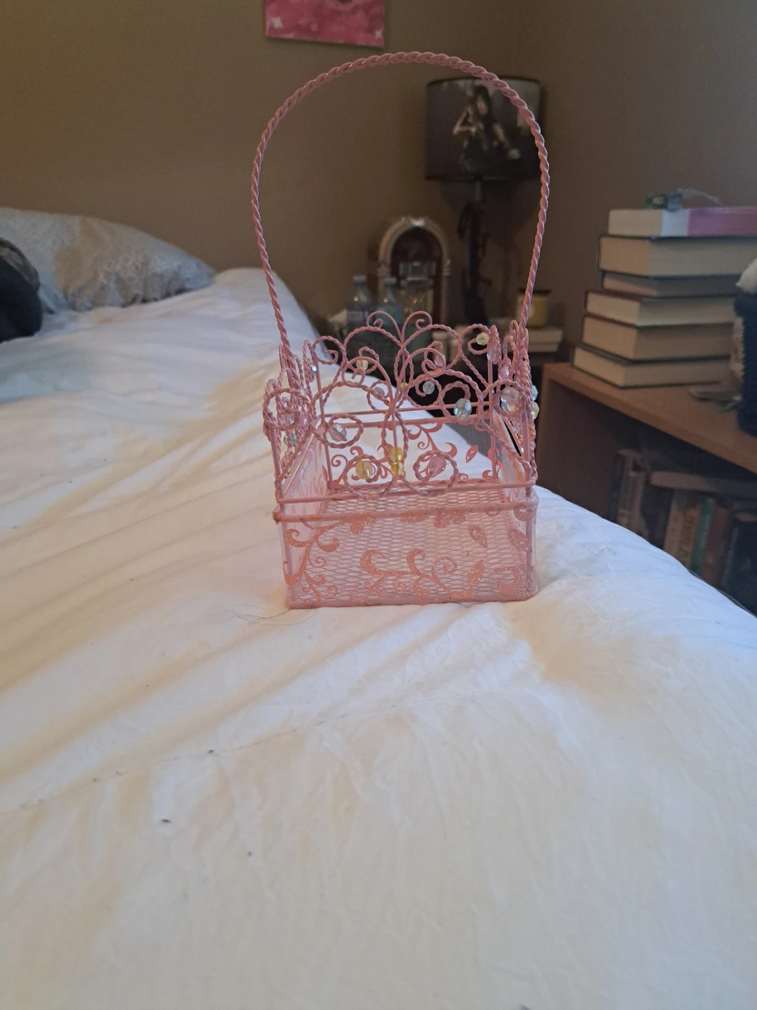 Decorative Pink Wire Basket - photo 2
