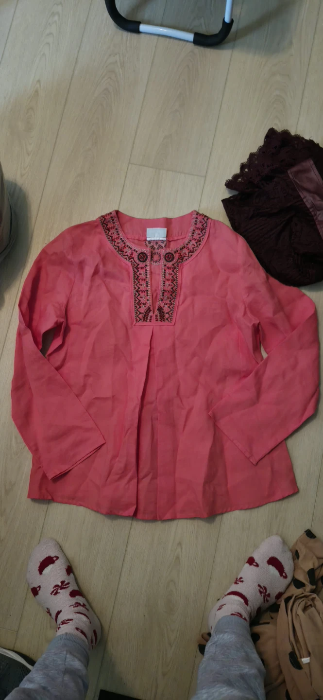 Essence Pink Embroidered Blouse