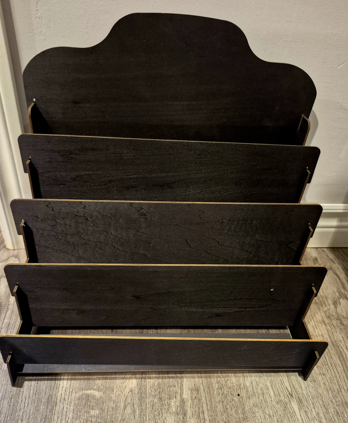 Black 4-Tier Wooden Display Stand - photo 4
