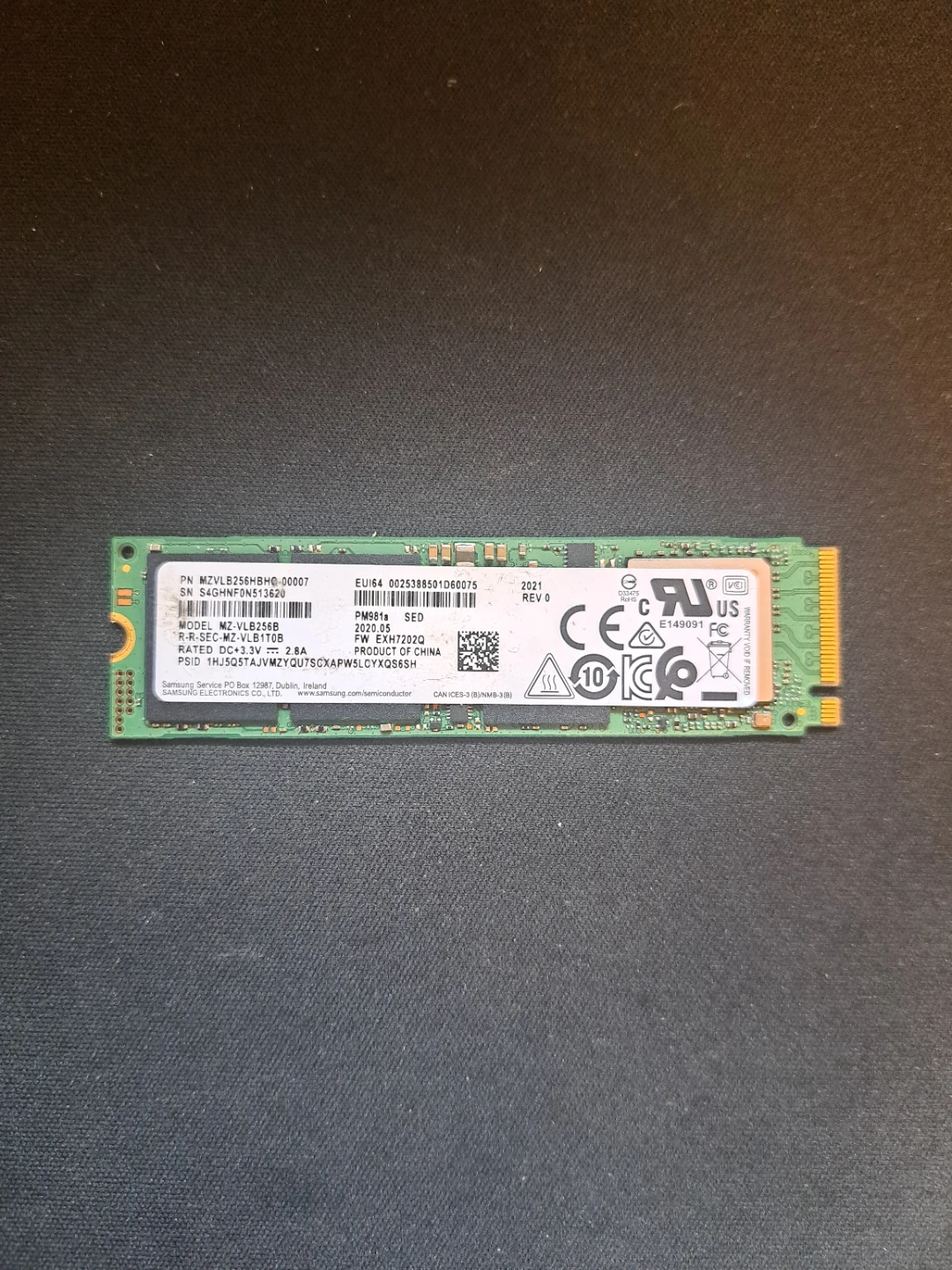 Samsung NVMe M.2 SSD