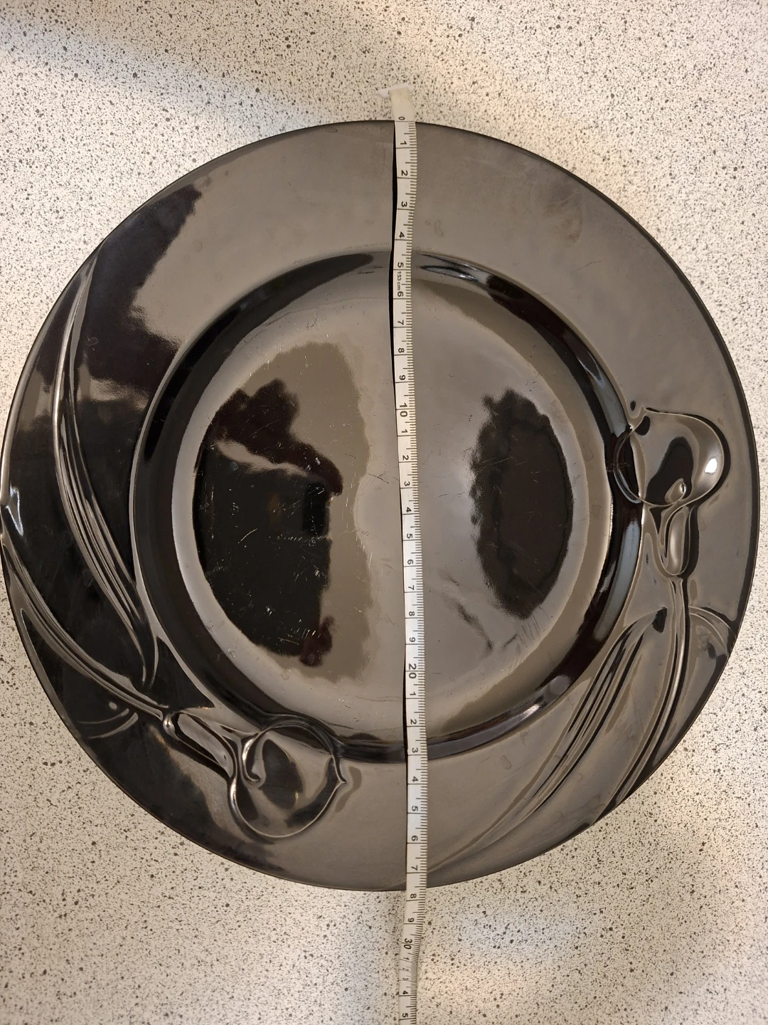 Black Art Nouveau Style Charger Plates (Set of 24) - photo 3
