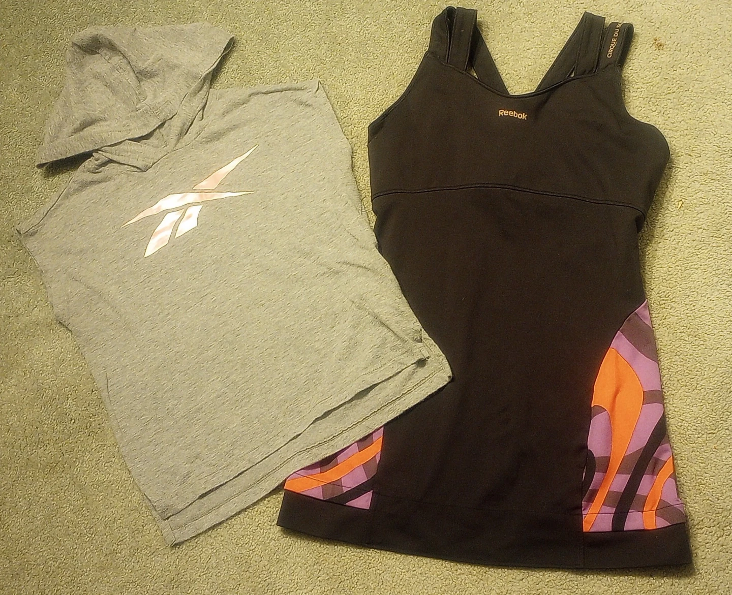 Reebok Tank Top and Grey Hoodie Set