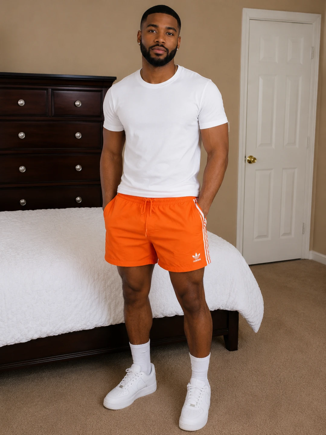 Adidas Orange Shorts - Size XL