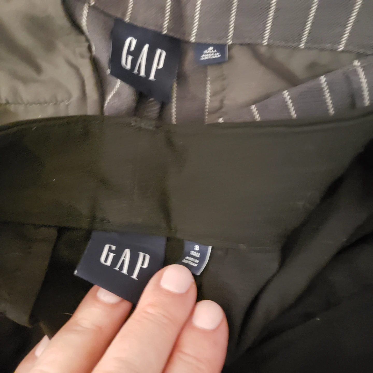 GAP Women's Trousers - Black and Pinstripe - photo 2