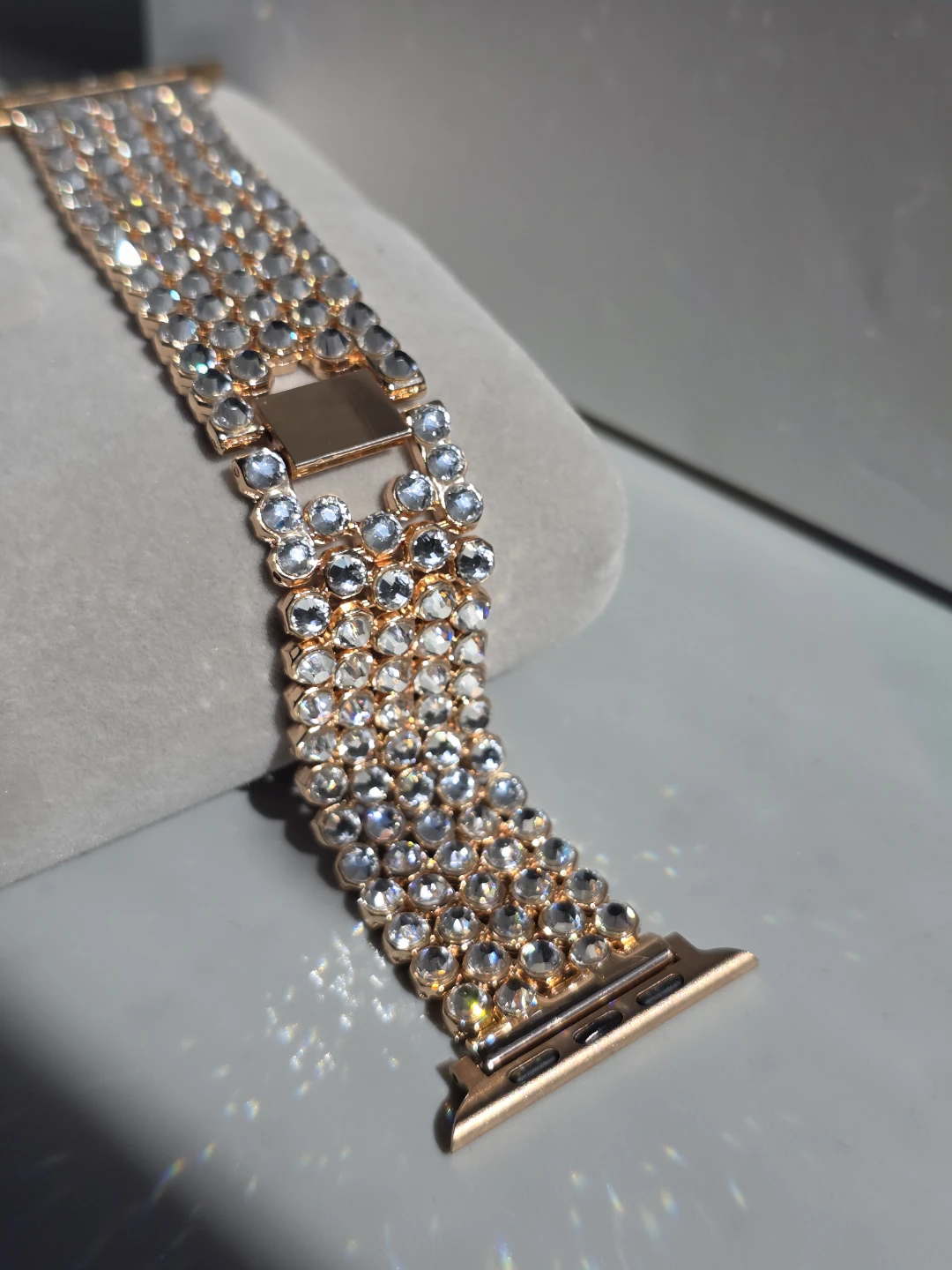 Handcrafted Crystal Apple Watch Band - Rose Gold