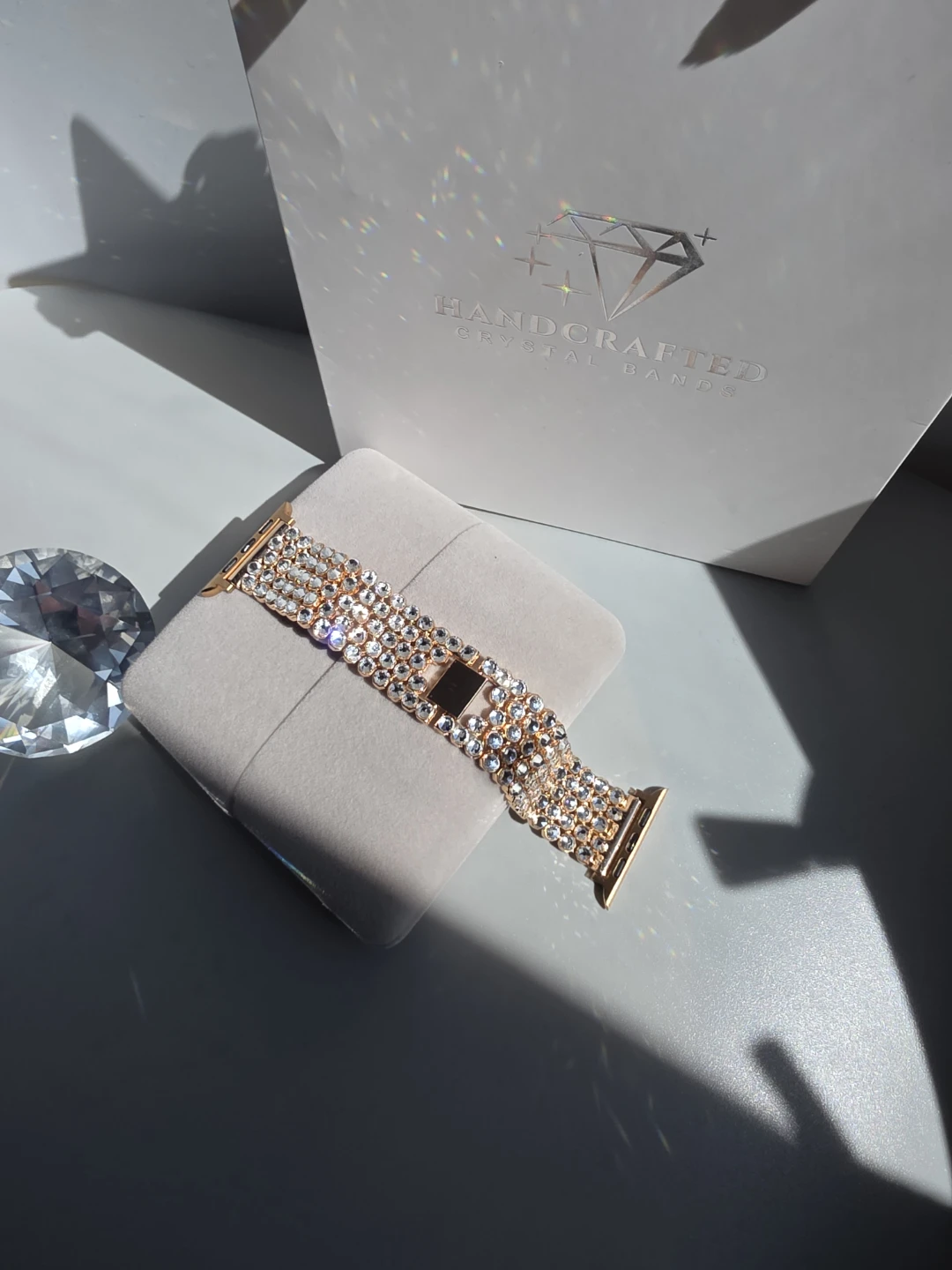 Handcrafted Crystal Apple Watch Band - Rose Gold - photo 4