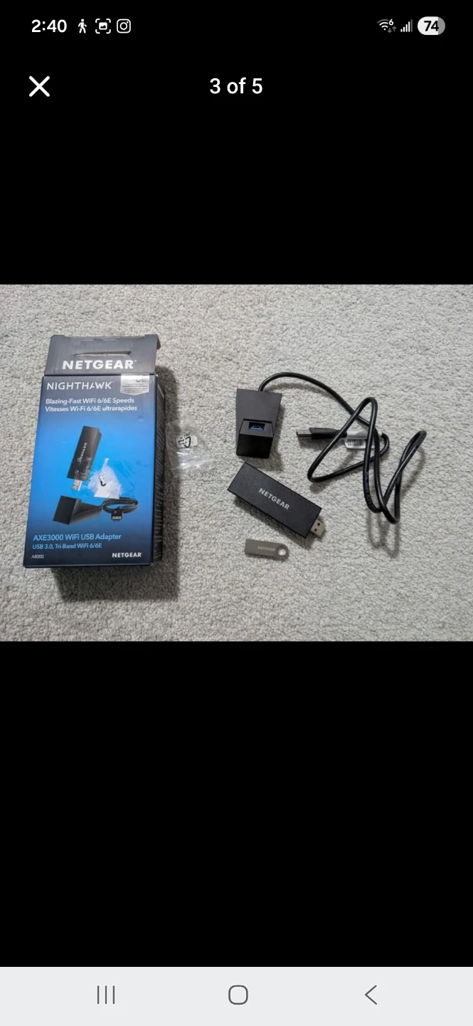 NETGEAR Nighthawk AXE3000 WiFi 6/6E USB 3.0 Adapter - photo 2
