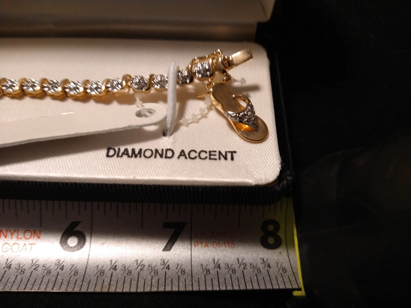 925 Sterling Silver Diamond Accent Gold Plated Tennis Bracelet - photo 5