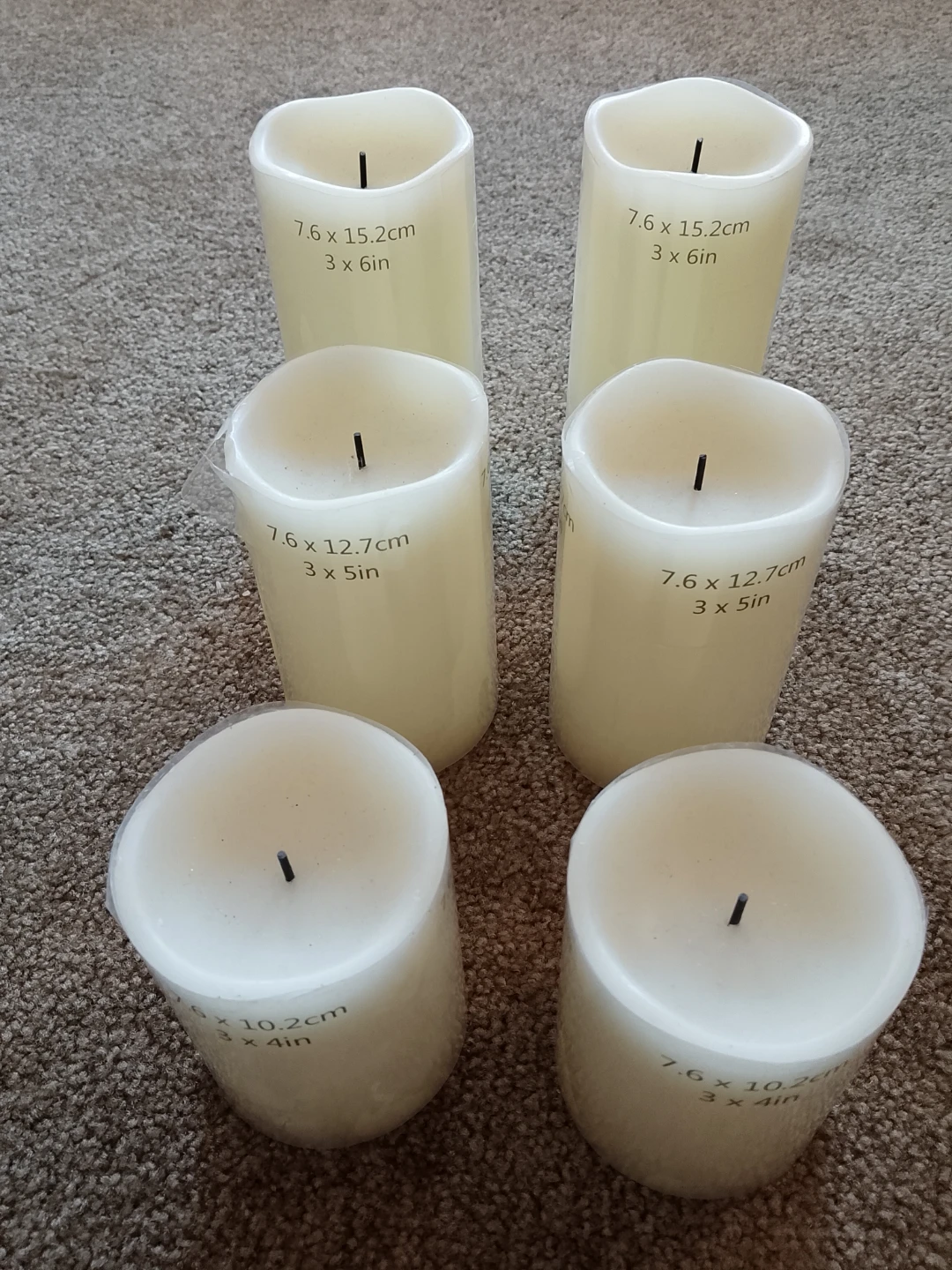 Set of 6 LED Pillar Candles - photo 2