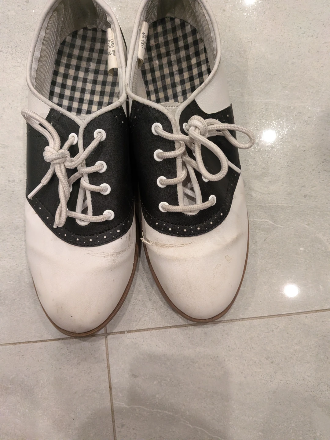 White & Black Saddle Shoes