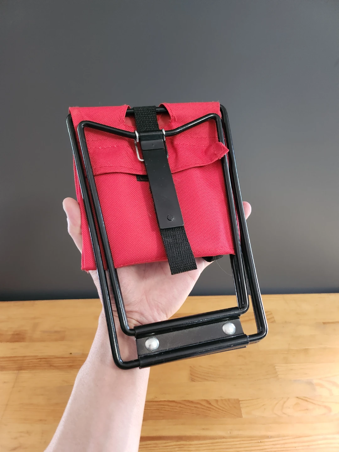 Compact Folding Camping Stool- Red ⚽️ - photo 4