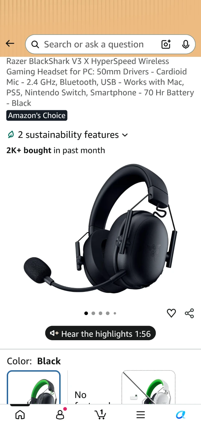Razer Blackshark V3 X Hyperspeed Wireless Gaming Headset - photo 3