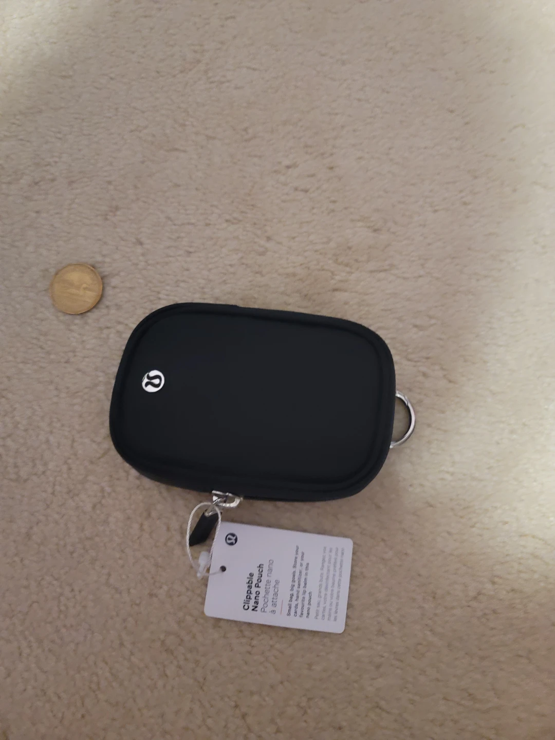 Lululemon Black Clippable Nano Pouch
