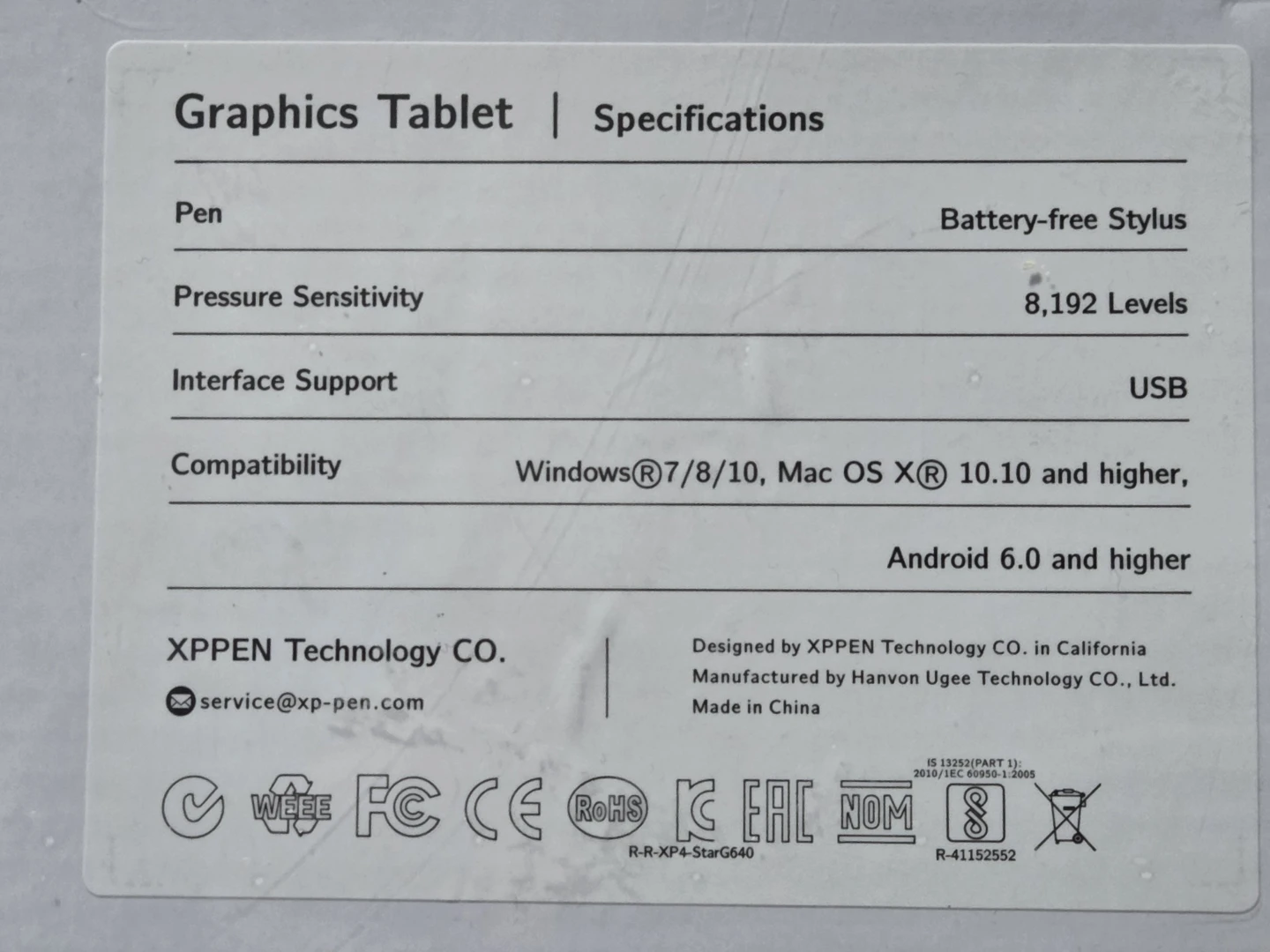 XP-Pen Star G640S Drawing Tablet - photo 2