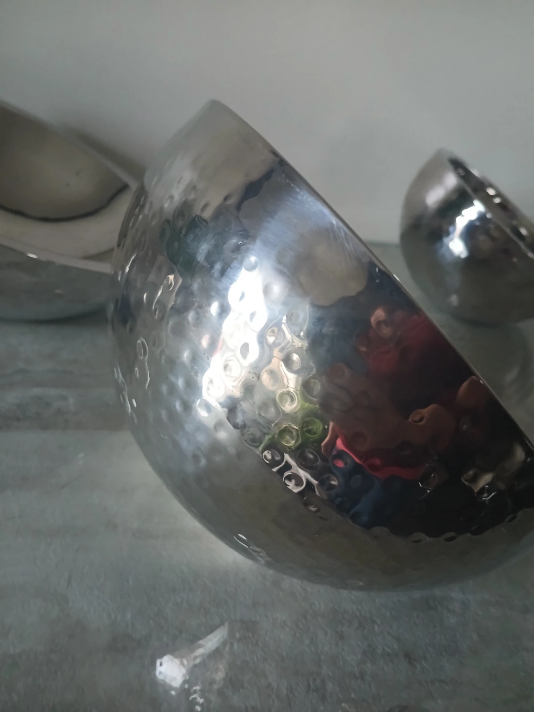 Set of 4 Hammered Metal Bowls - photo 3