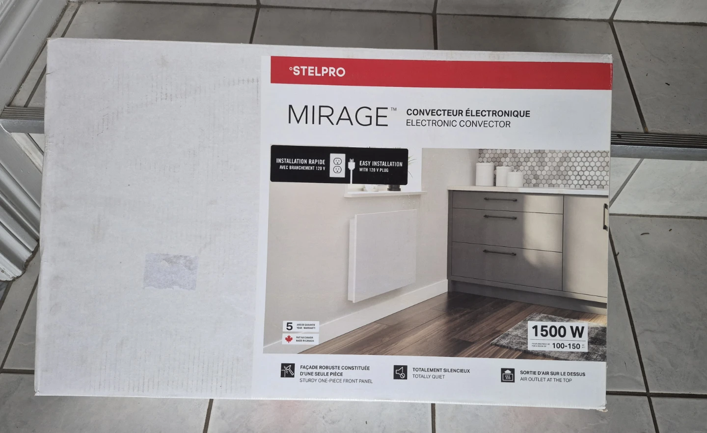 NEW Stelpro Mirage 1500W Convector Heater w Thermostat