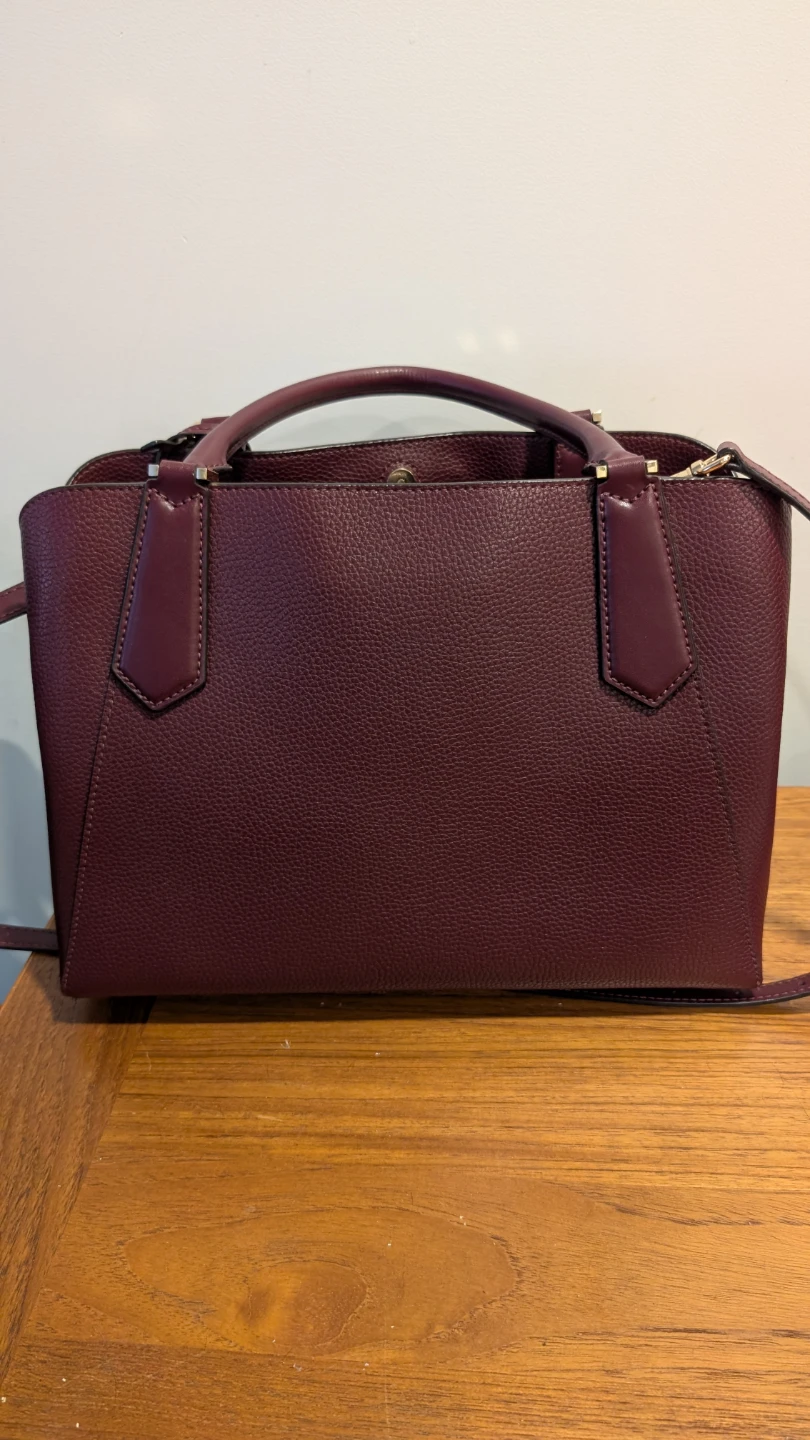 Michael Kors Leather Satchel Handbag - Burgundy - photo 2