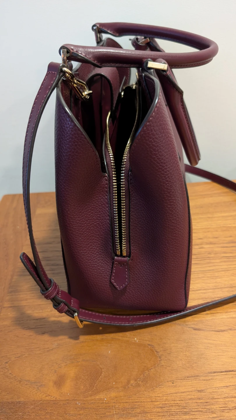 Michael Kors Leather Satchel Handbag - Burgundy - photo 5