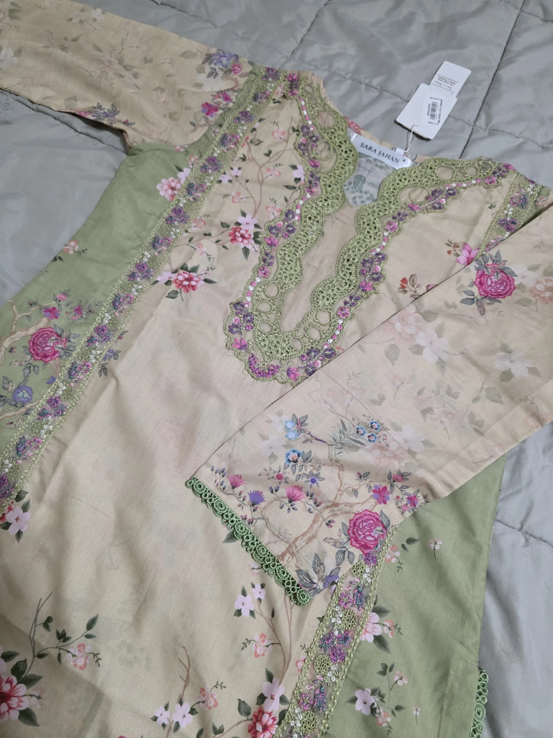 Sara Fajan Kurti and Palazzo Pants Set