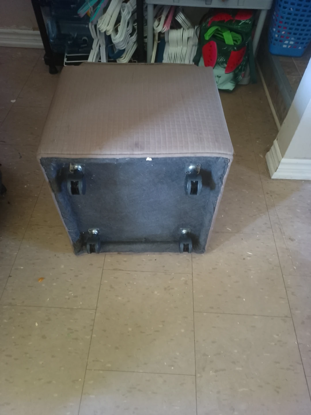 Storage Ottoman with Tray Top, SEAT and weels - photo 4