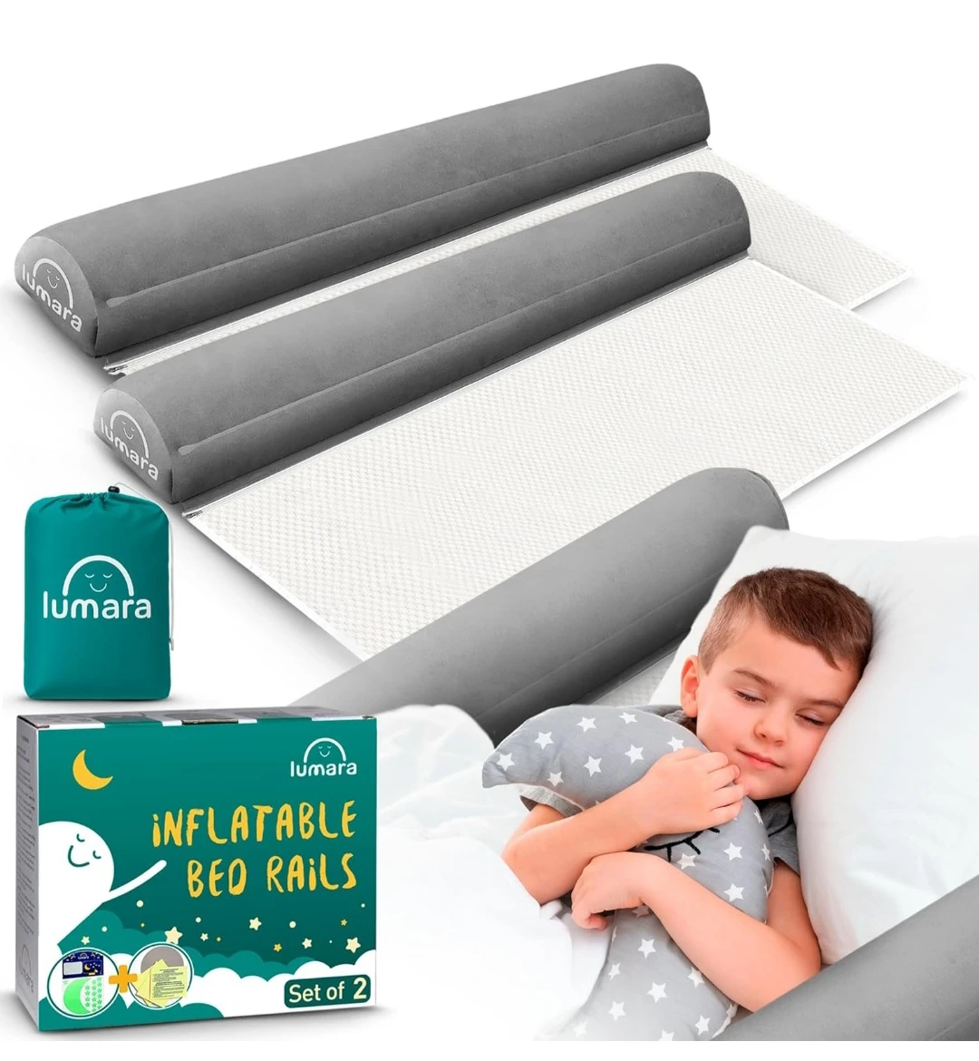 Lumara Inflatable Bed Rails - Set of 2 - photo 2