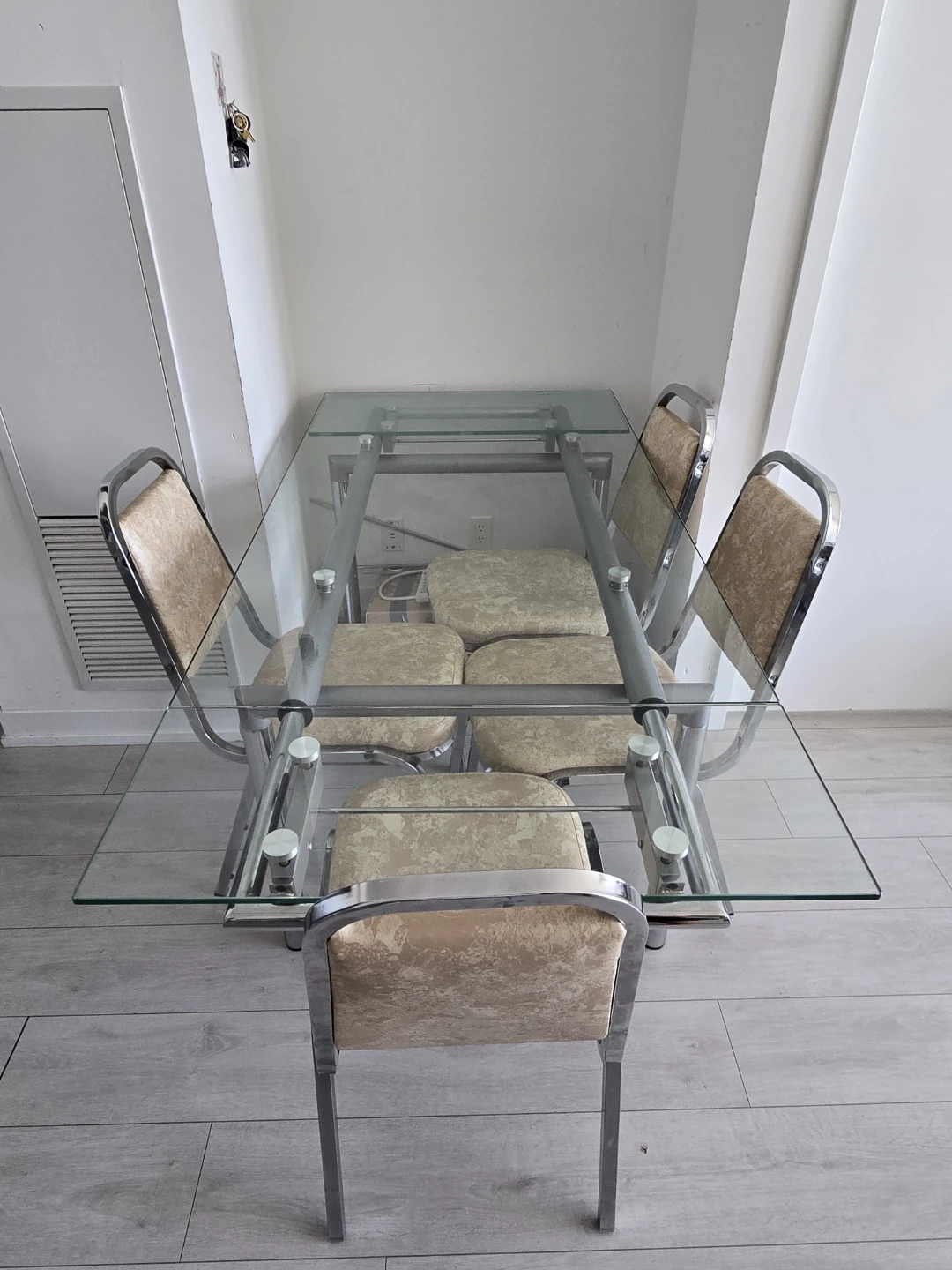 Glass Top Dining Table with 4 Chairs - photo 2
