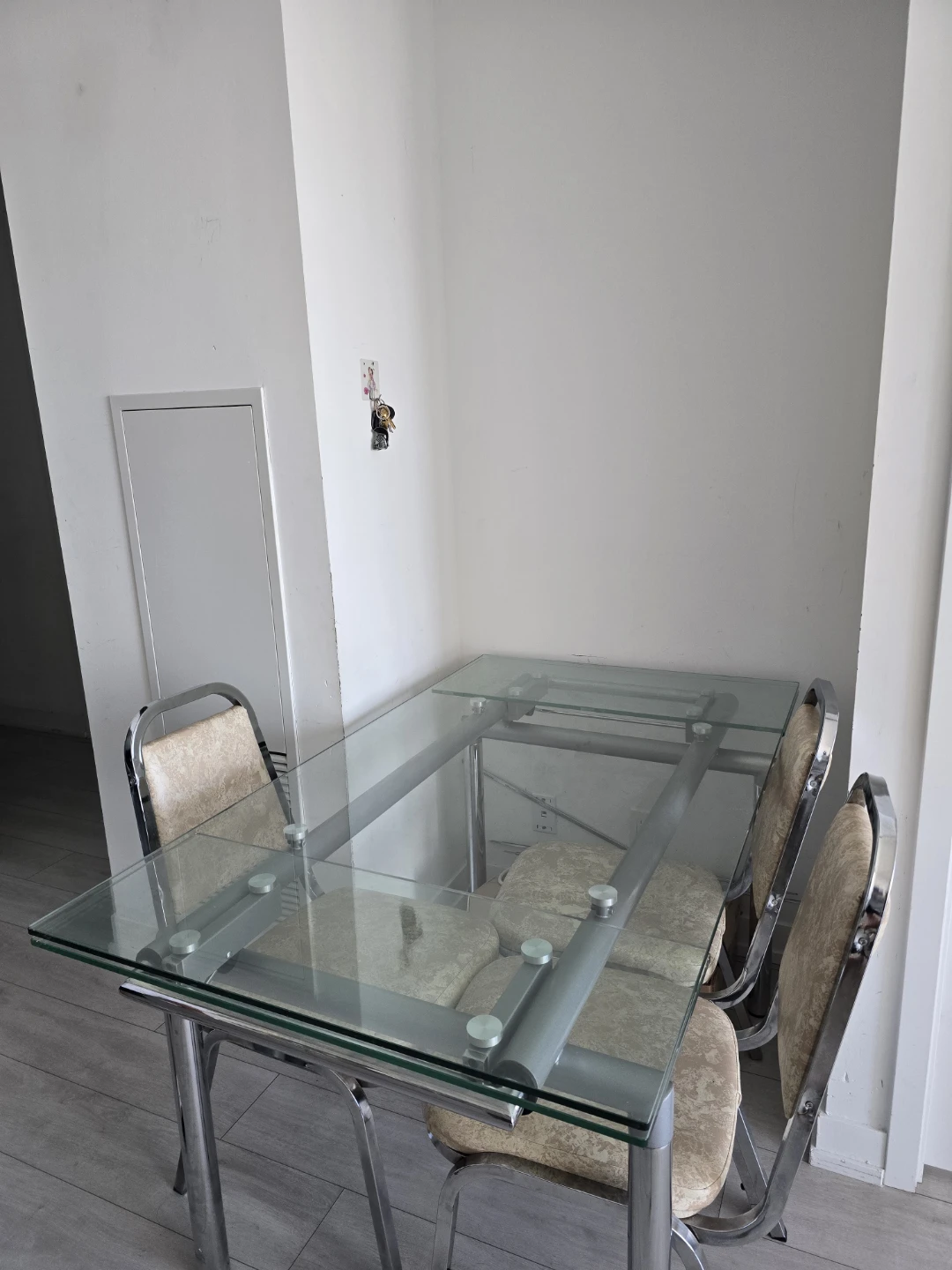 Glass Top Dining Table with 4 Chairs - photo 3
