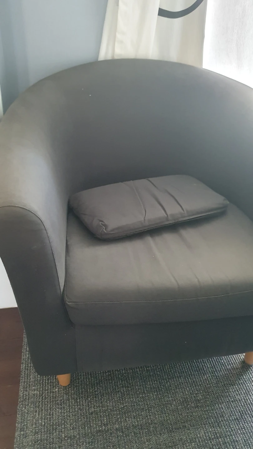 Dark grey accent chair