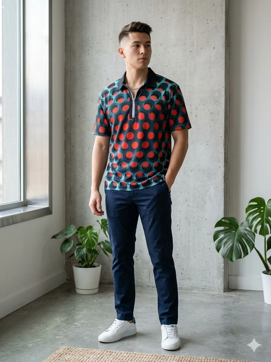 Men's Short Sleeve Polo Shirt Size L - photo 2