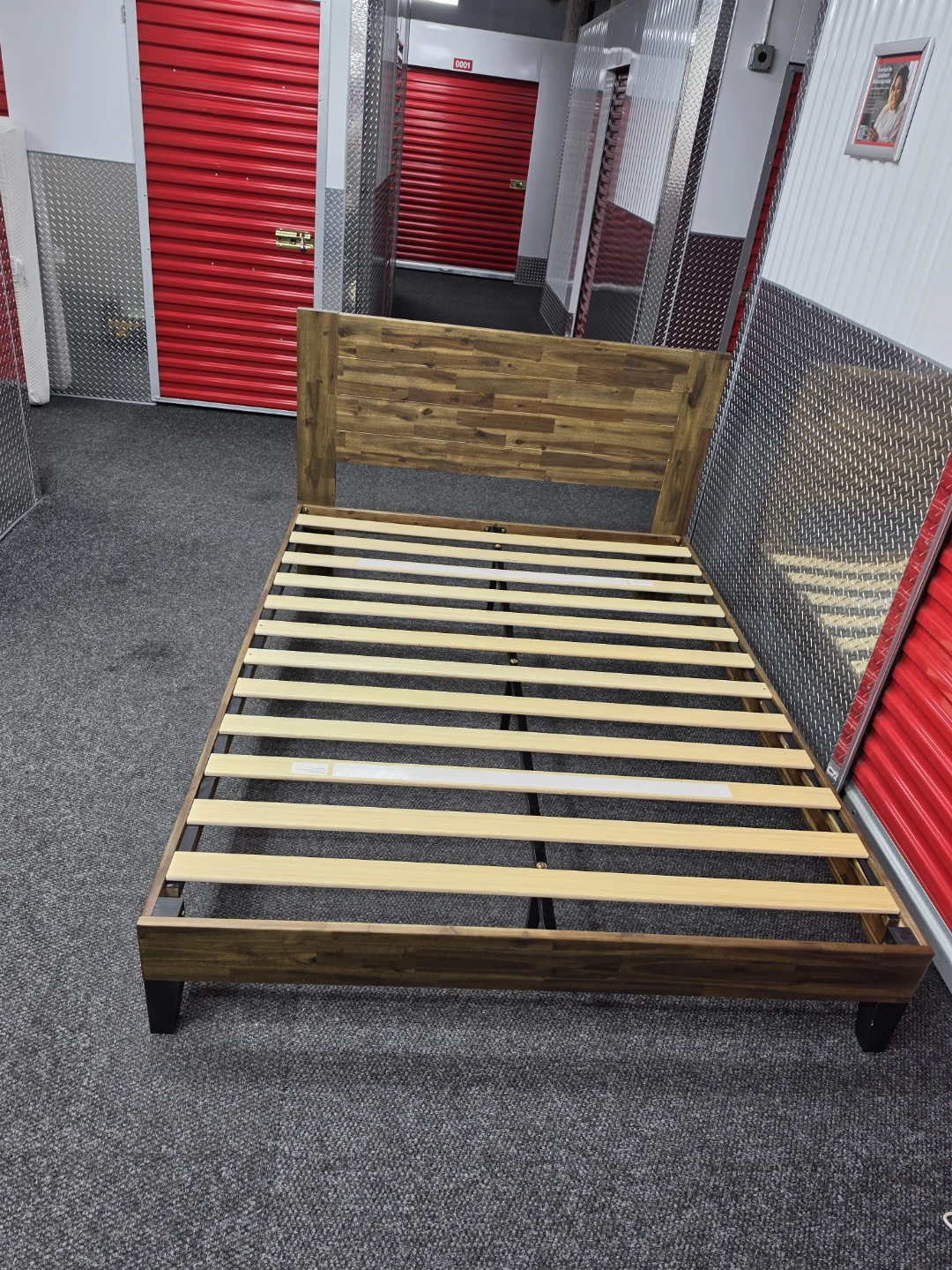 Wooden Bed Frame with Headboard - photo 2