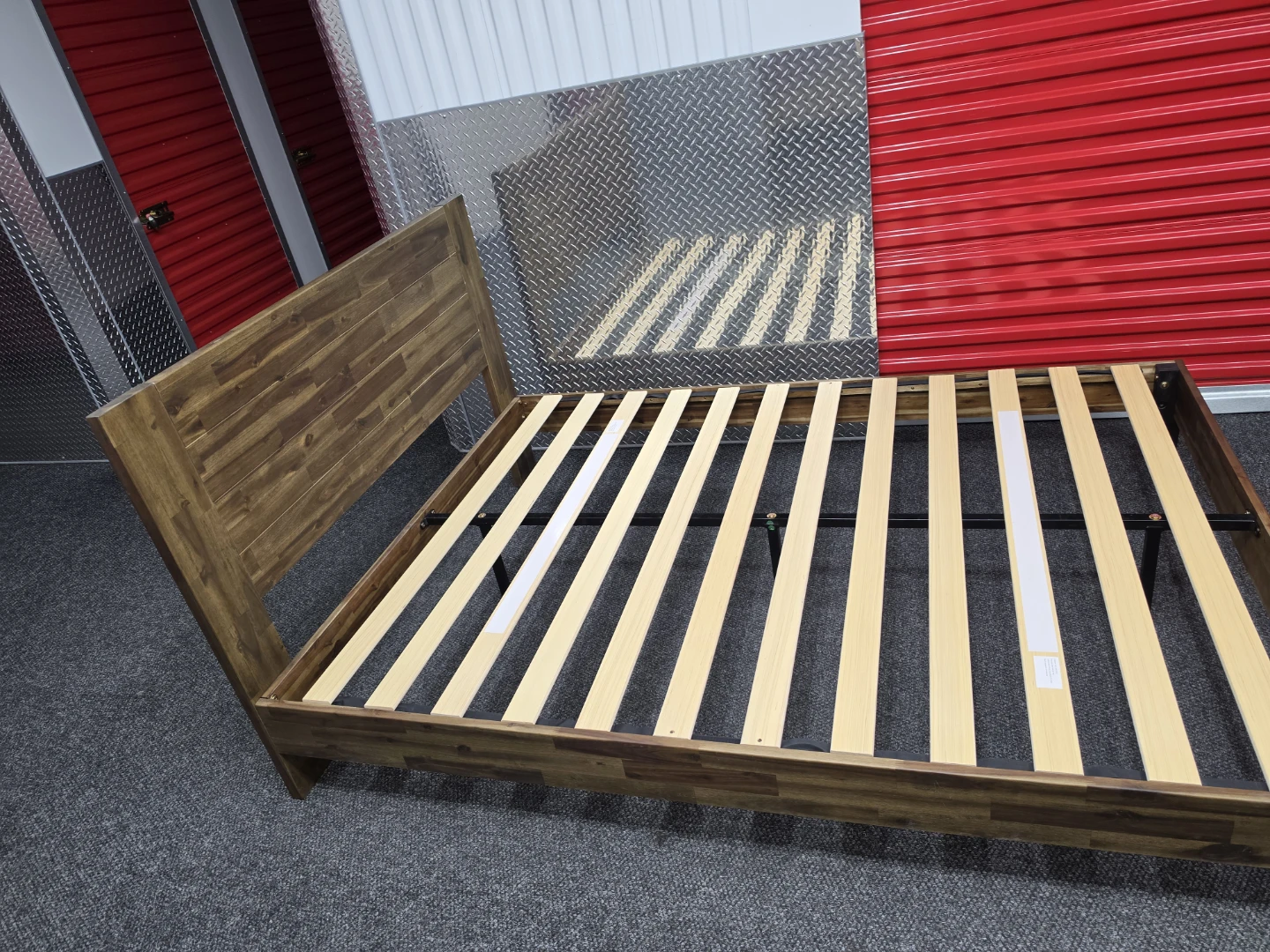 Wooden Bed Frame with Headboard - photo 3