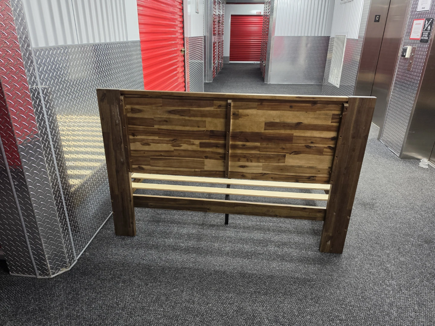 Wooden Bed Frame with Headboard - photo 4
