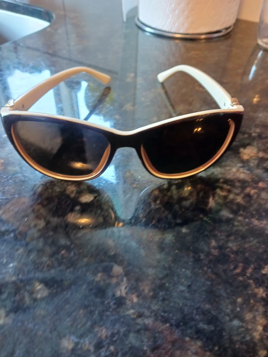 Cream and Black Sunglasses