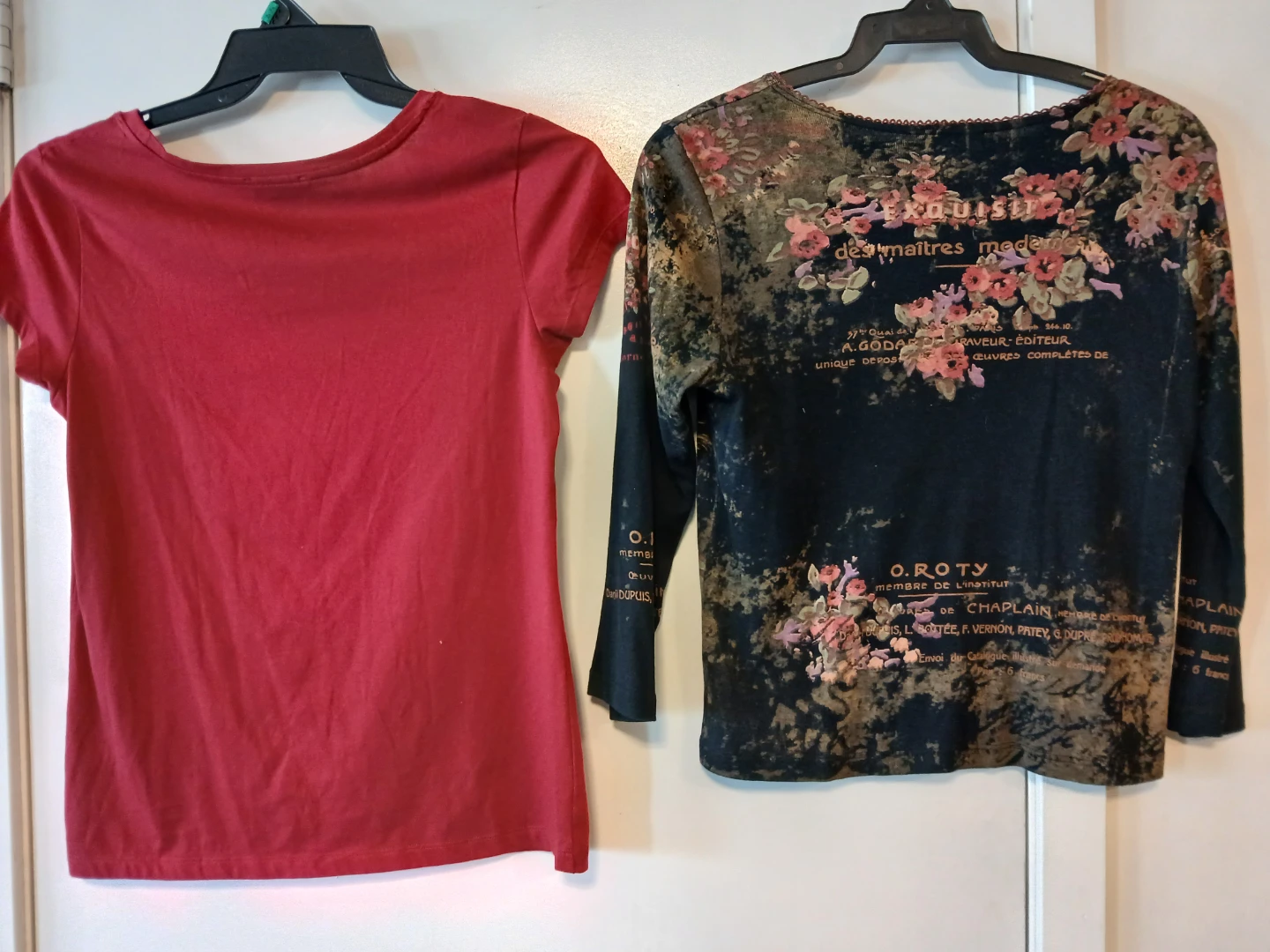 BlueCrush Red T-Shirt and Black Graphic Long Sleeve Top.$8 EACH. - photo 2