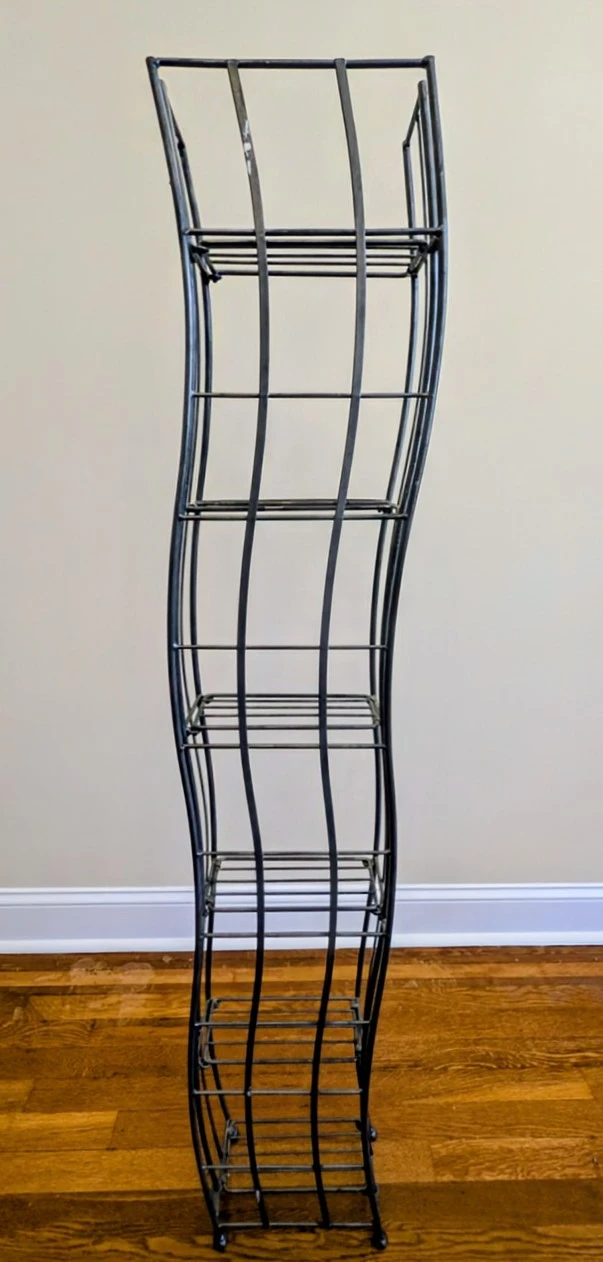 Tall Wavy Metal Display Shelf - photo 4