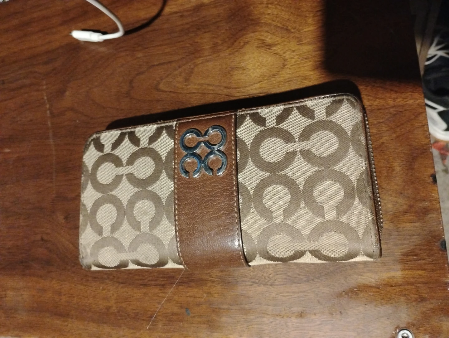 Coach Monogram Zip Around Wallet