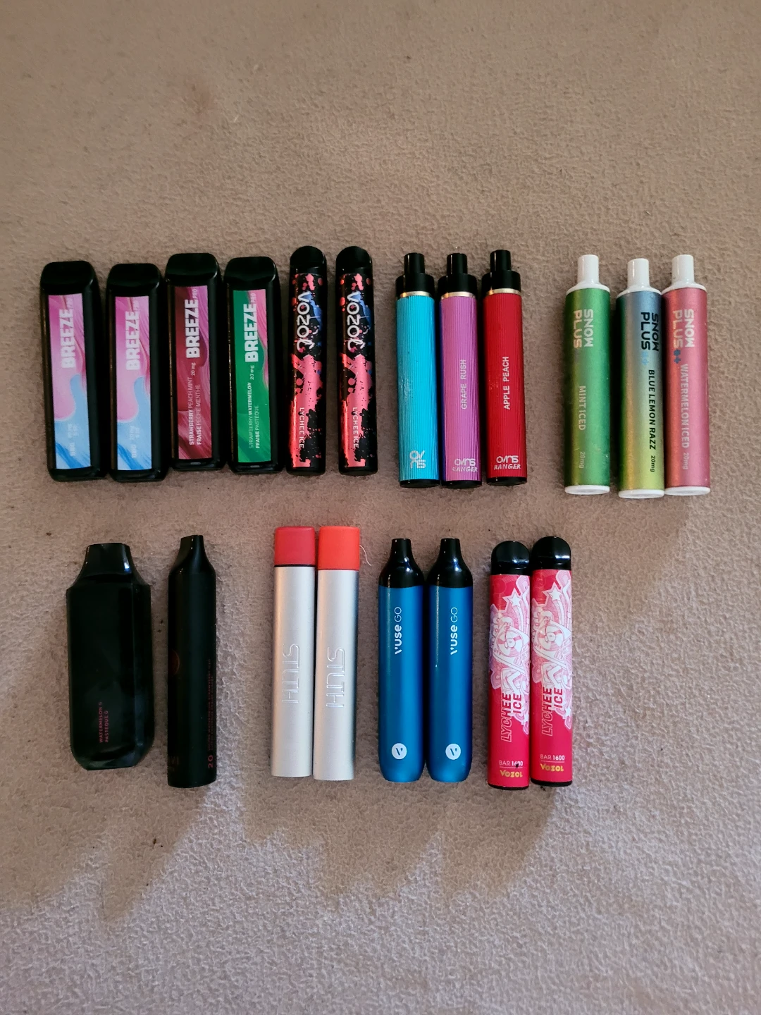 Assorted Disposable Vapes - Breeze, Vozol, STIH, Mons Plus