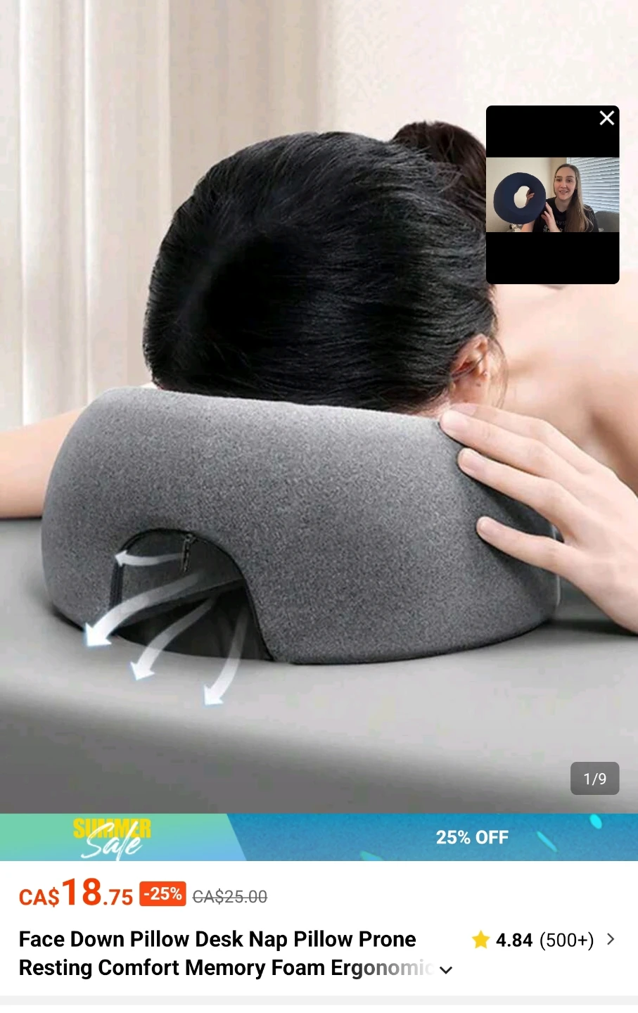 Face Down Pillow