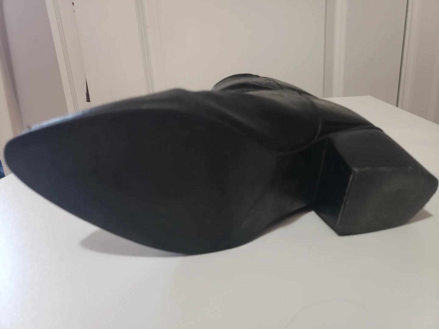 Black Genuinr Leather Ankle Boots - photo 3