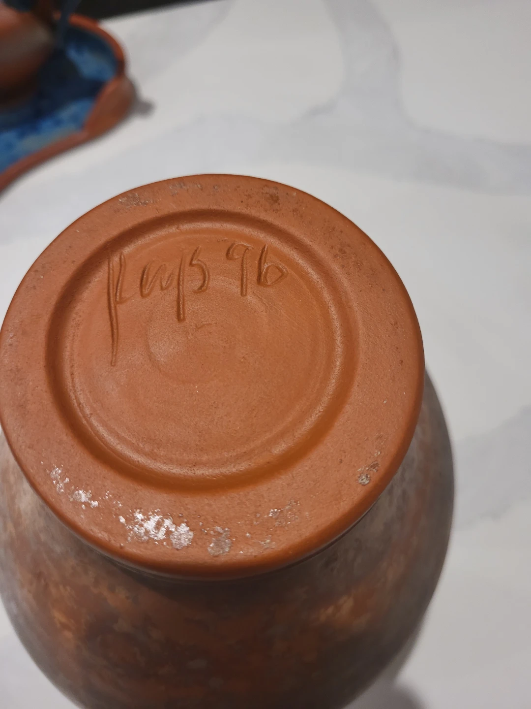 Handmade clay jug and cream and sugar set - photo 3