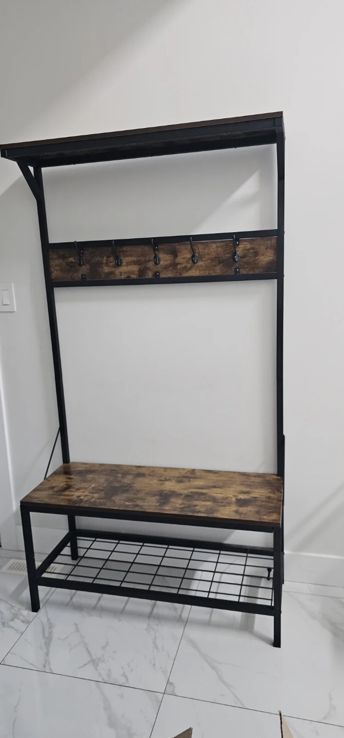 Hall Tree with Bench and Shoe Rack