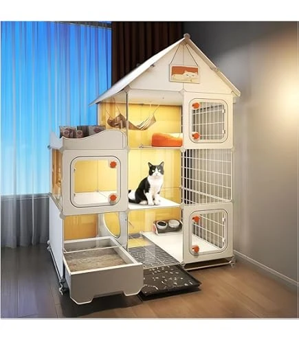 Cat Condo with Hammock and Litter Box