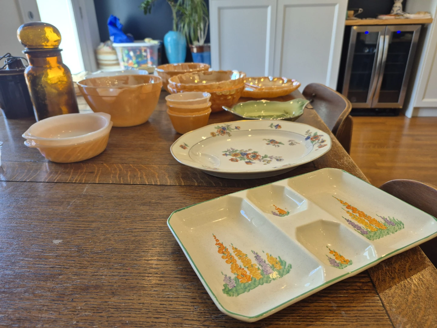 Amber Glass Jars and Serving Dishes - photo 3