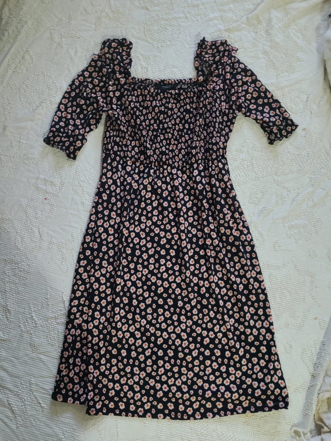 Floral Smocked Midi Dress