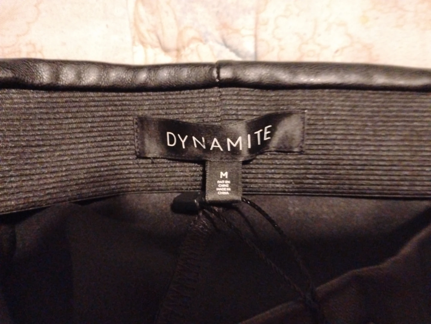 Dynamite Faux Leather Mini Skirt - Black - photo 3