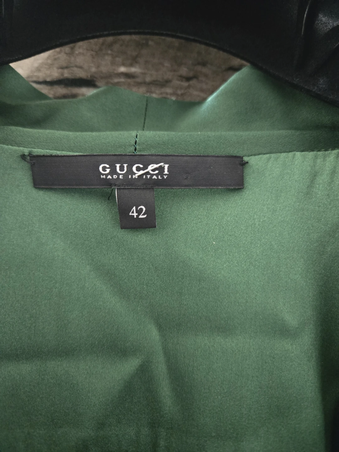 GUCCI Green Silk Blouse Size 42 - photo 3