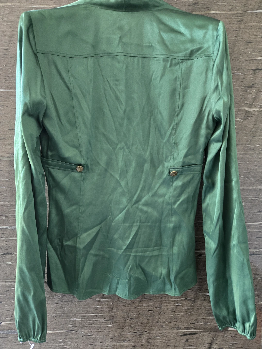 GUCCI Green Silk Blouse Size 42 - photo 5