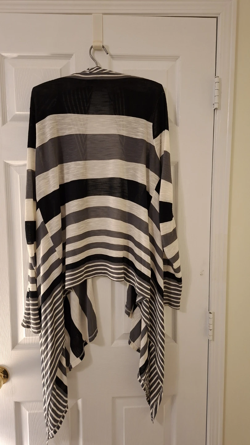Striped Waterfall Cardigan - photo 2