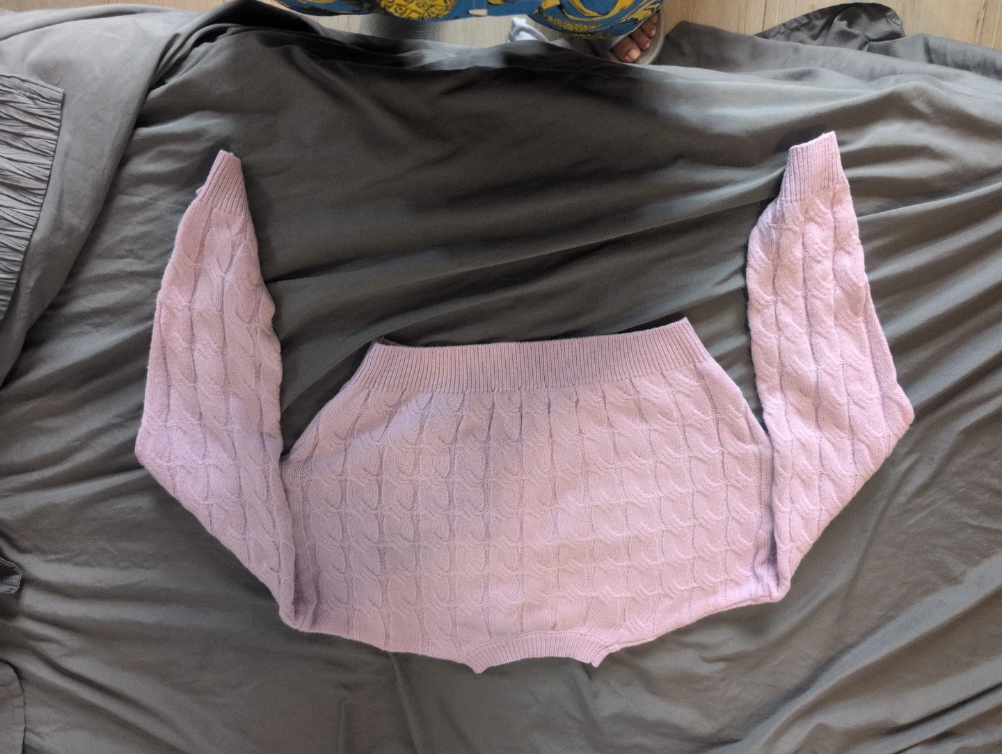 SHEIN Lavender Cable Knit Sweater⚽ - photo 2