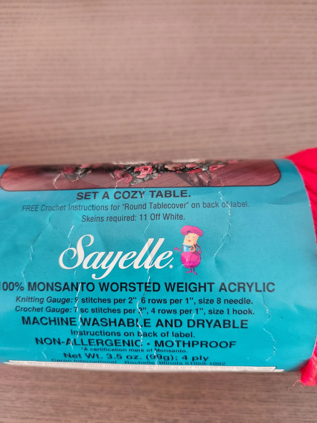 Sayelle Worsted Weight Acrylic Yarn - Red - photo 3